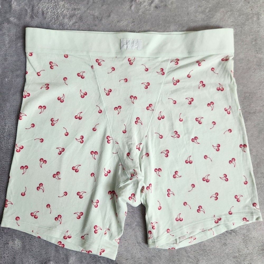 New SKIMS Women's Cherry Print Boxer Briefs Small S Shorts Pajama Lounge Sleep